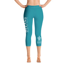 Load image into Gallery viewer, CHOOSE OCEANS                                                                             Women's/Aqua Capri Leggings