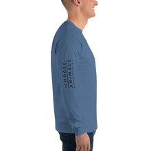 Load image into Gallery viewer, Choose Animals 4 Logos Men’s Long Sleeve Tshirt (more colors)