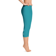 Load image into Gallery viewer, CHOOSE OCEANS                                                                             Women's/Aqua Capri Leggings