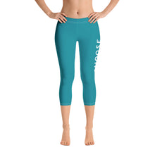 Load image into Gallery viewer, CHOOSE OCEANS                                                                             Women's/Aqua Capri Leggings