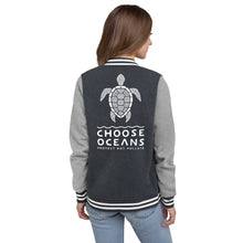 Load image into Gallery viewer, CHOOSE OCEANS                                                                                   Women's/Letterman Jacket
