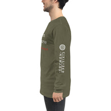 Load image into Gallery viewer, "Flatten the Curve"  long sleeve unisex tshirt LOVE Conquers Covid 19  Collection