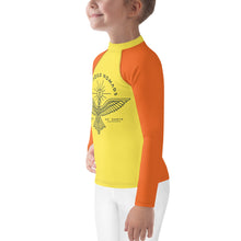 Load image into Gallery viewer, Civilized Nomads "Custodians of Earth" Kids Yellow and Orange Rash Guard