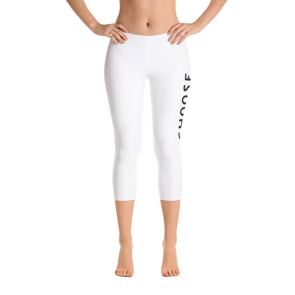 CHOOSE OCEANS Womens/White Capri Leggings – CIVILIZED NOMADS
