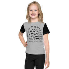 Load image into Gallery viewer, Choose Wilderness Black and Grey Kids T-Shirt