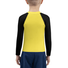 Load image into Gallery viewer, Civilized Nomads "Custodians of Earth" Kids Yellow and Black Rash Guard