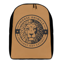 Load image into Gallery viewer, Choose Animals Brown and Black Minimalist Backpack