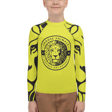 Load image into Gallery viewer, Choose Animals Youth Yellow Rash Guard