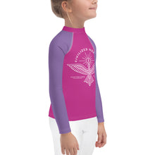 Load image into Gallery viewer, Civilized Nomads "Custodians of Earth" Kids Pink and Purple Rash Guard