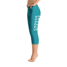Load image into Gallery viewer, CHOOSE OCEANS                                                                             Women's/Aqua Capri Leggings