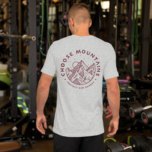 Load image into Gallery viewer, CHOOSE MOUNTAINS    Unisex tshirt with two logos