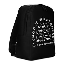 Load image into Gallery viewer, CHOOSE WILDERNESS Black Minimalist Backpack