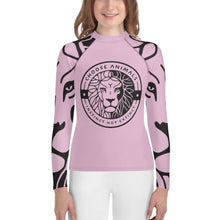 Load image into Gallery viewer, Choose Animals Youth Pink Rash Guard