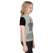Load image into Gallery viewer, CHOOSE OCEANS Kids/Grey and Black T-Shirt