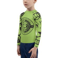 Load image into Gallery viewer, Choose Animals Kids Green Rash Guard