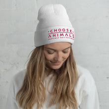 Load image into Gallery viewer, CHOOSE ANIMALS Embroidered Beanie (more colors)