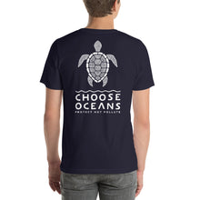 Load image into Gallery viewer, CHOOSE OCEANS                                                            TwoLogosTee Adult Unisex more colors