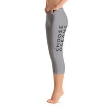 Load image into Gallery viewer, CHOOSE OCEANS                                                                               Womens/Grey Capri Leggings