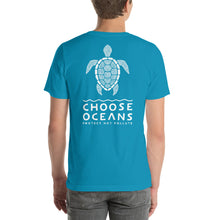Load image into Gallery viewer, CHOOSE OCEANS                                                            TwoLogosTee Adult Unisex more colors