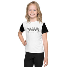 Load image into Gallery viewer, Choose Animals Kids Black and White T-Shirt