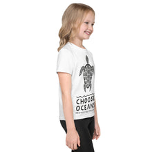 Load image into Gallery viewer, CHOOSE OCEANS                                                                                     Kids Tee/White/Two logos