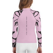 Load image into Gallery viewer, Choose Animals Youth Pink Rash Guard