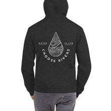 Load image into Gallery viewer, CHOOSE RIVERS Front Zip Unisex hoodie