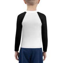 Load image into Gallery viewer, Civilized Nomads "Custodians of Earth" Black and White kids Rash Guard