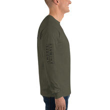 Load image into Gallery viewer, Choose Animals 4 Logos Men’s Long Sleeve Tshirt (more colors)