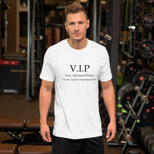 Load image into Gallery viewer, VIP Short-Sleeve Unisex T-Shirt, LOVE Conquers Covid 19 Collection