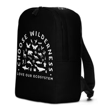 Load image into Gallery viewer, CHOOSE WILDERNESS Black Minimalist Backpack