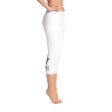 Load image into Gallery viewer, CHOOSE OCEANS                                                                            Womens/White Capri Leggings