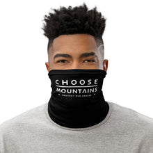 Load image into Gallery viewer, CHOOSE MOUNTAINS Black Neck Gaiter/Bandana