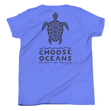 Load image into Gallery viewer, CHOOSE OCEANS                                                           Youth/Short Sleeve T-Shirt - more colors