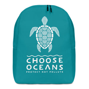 Choose Oceans Aqua Minimalist Backpack