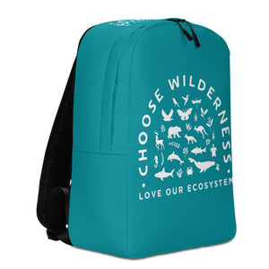 Choose Wilderness Acqua Blue Minimalist Backpack