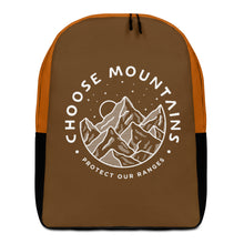 Load image into Gallery viewer, Choose Mountains Brown, black, Burnt Orange Backpack
