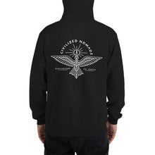 Load image into Gallery viewer, Civilized Nomads 2 logos Thunderbird Hoodie (more colors)
