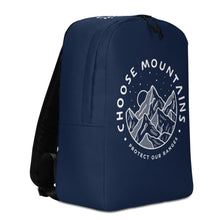 Load image into Gallery viewer, Choose Mountains Navy Backpack
