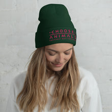 Load image into Gallery viewer, Choose Animals - Instinct Not Extinct - embroidered unisex beanie    (more colors)
