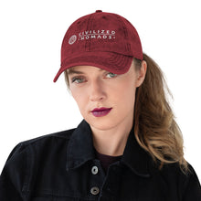 Load image into Gallery viewer, Civilized Nomads Earth&#39;s Thumbprint Vintage Cotton Twill Cap
