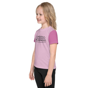 Choose Wilderness Pink and Purple Kids T-Shirt