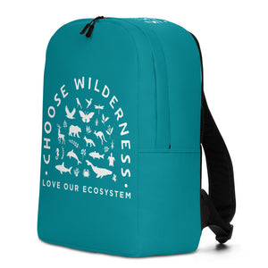 Choose Wilderness Acqua Blue Minimalist Backpack