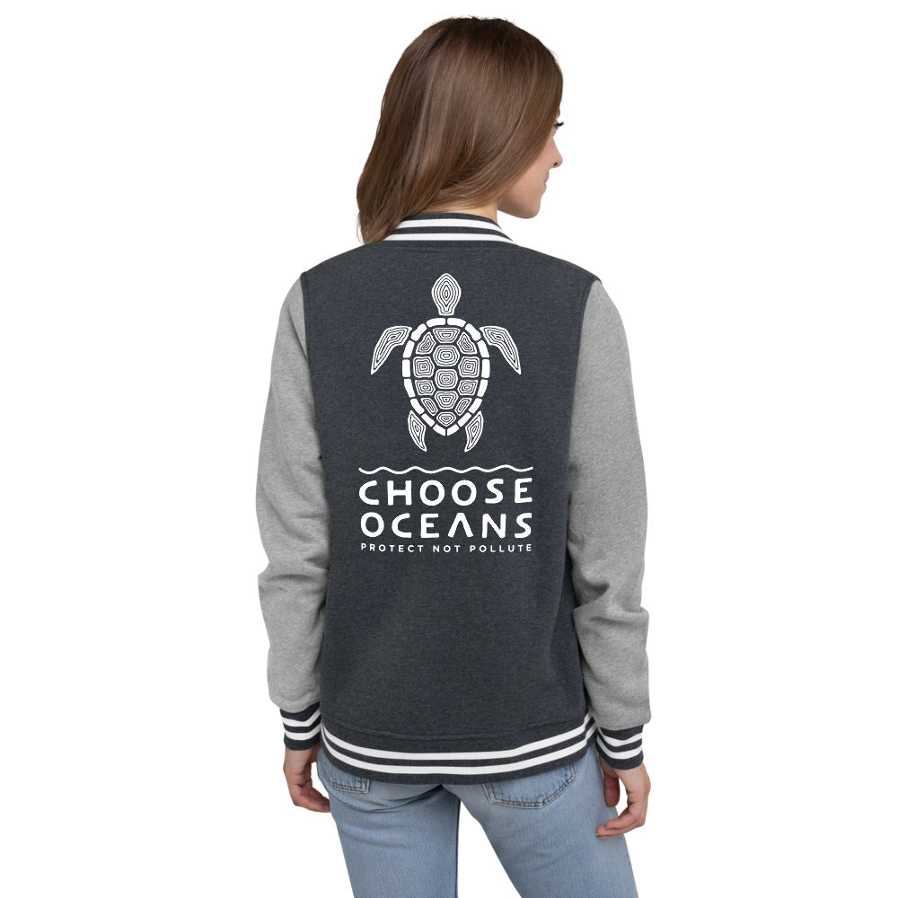 Choose Oceans Women's Letterman Jacket