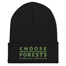 Load image into Gallery viewer, Choose Forests - Breathe Growth - Embroidered Cuffed Beanie - more colors
