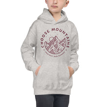 Load image into Gallery viewer, Choose Mountains Grey Kids Hoodie
