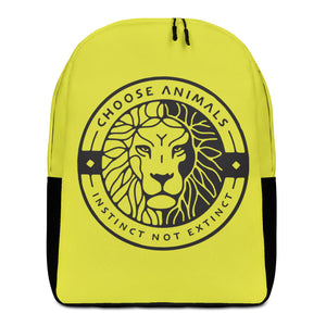 Choose Animals Yellow and Black Minimalist Backpack