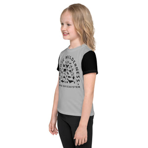 Choose Wilderness Black and Grey Kids T-Shirt