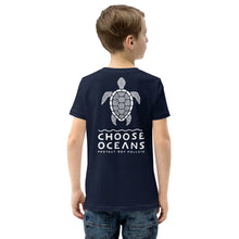 Load image into Gallery viewer, CHOOSE OCEANS                                                              Youth/Short Sleeve T-Shirt - more colors
