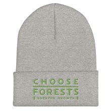 Load image into Gallery viewer, Choose Forests - Breathe Growth - Embroidered Cuffed Beanie - more colors
